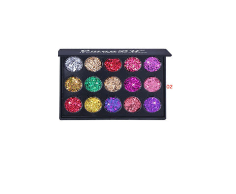 15 Color Glitter Eye Shadow Pallete Pigment