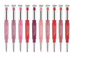 10 pcs Double-end Lipsticks makeup Lasting Lipliner