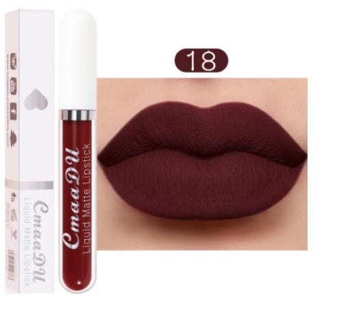 1Pcs Matte Velvet Lipstick Lip Glaze Waterproof