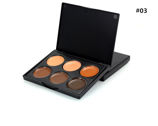 Concealer Palette Makeup 6 Colors Cream Base