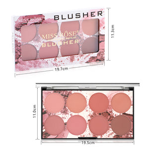 8 Colors MISS ROSE Blush Palette