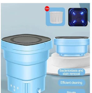 Portable Folding Washing Machine With Drain Bucket for Clothes