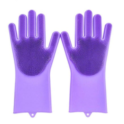 magic silicon washing gloves