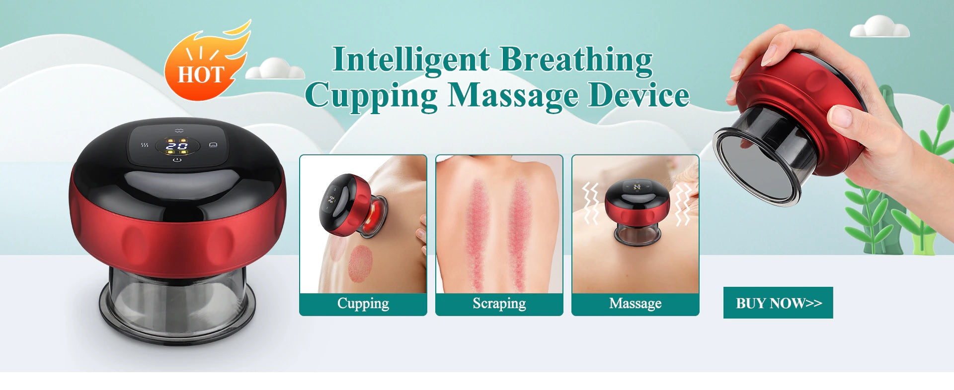 Electric Vacuum Cupping Massage Anti Cellulite Magnet Therapy