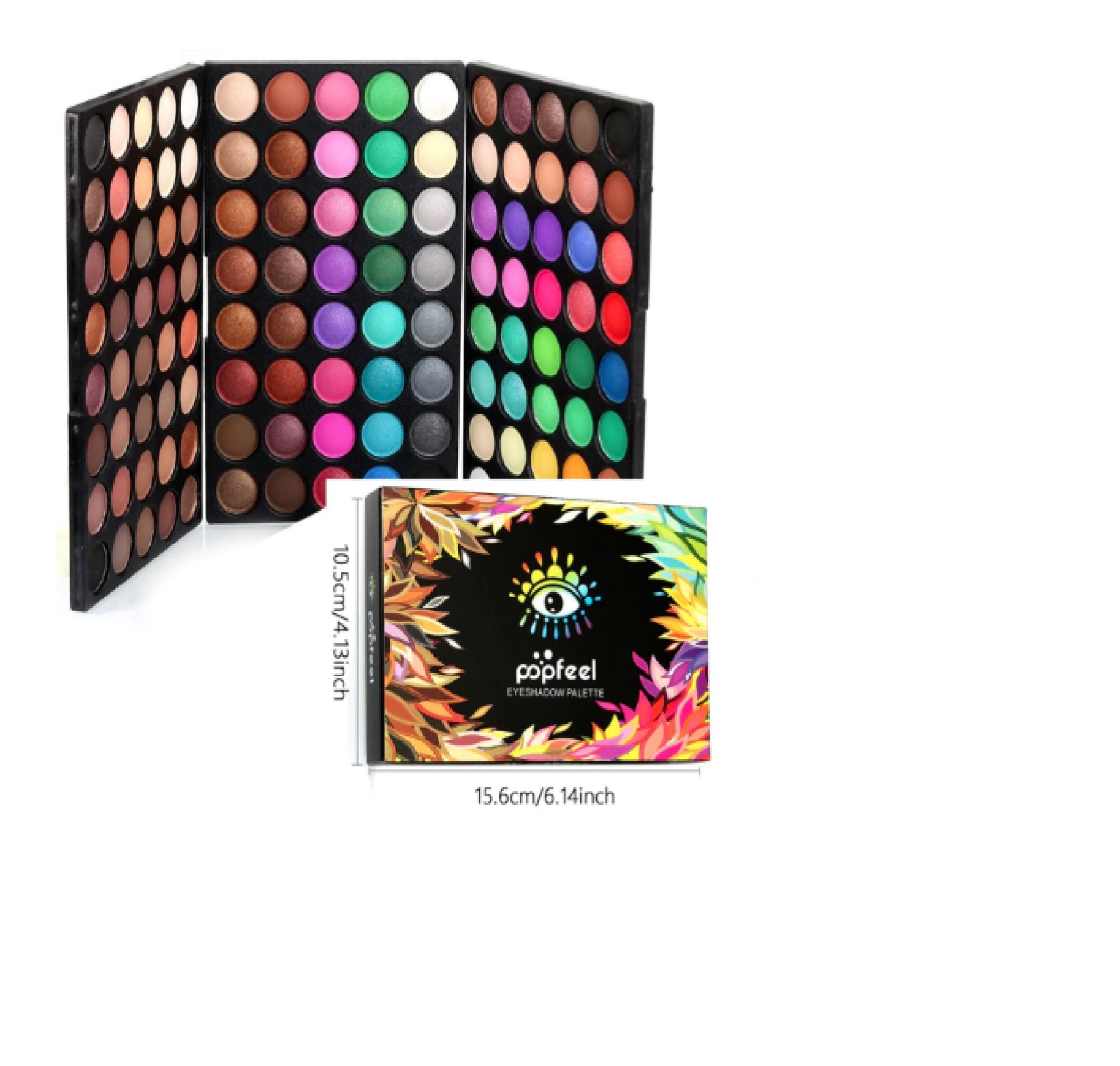 120 color eyeshadow foldable booklte kit