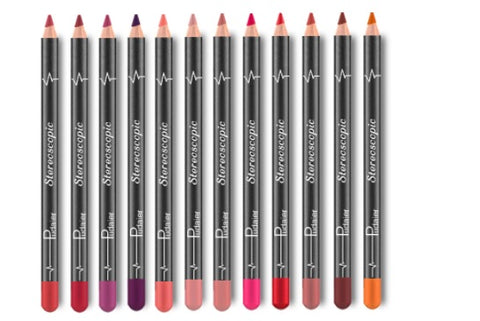 12 Colors Lip Liner Pencil Nude Matte