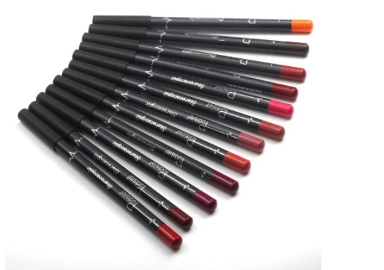 12 Colors Lip Liner Pencil Nude Matte