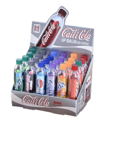 Novelty Soda Coca Cola Cute Moisturizing Lip Balm Color Change 24 pcs Display
