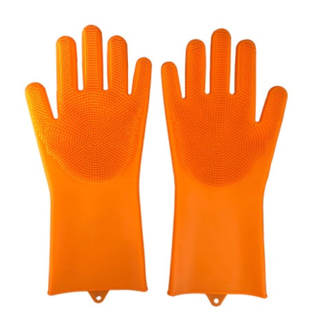 magic silicon washing gloves