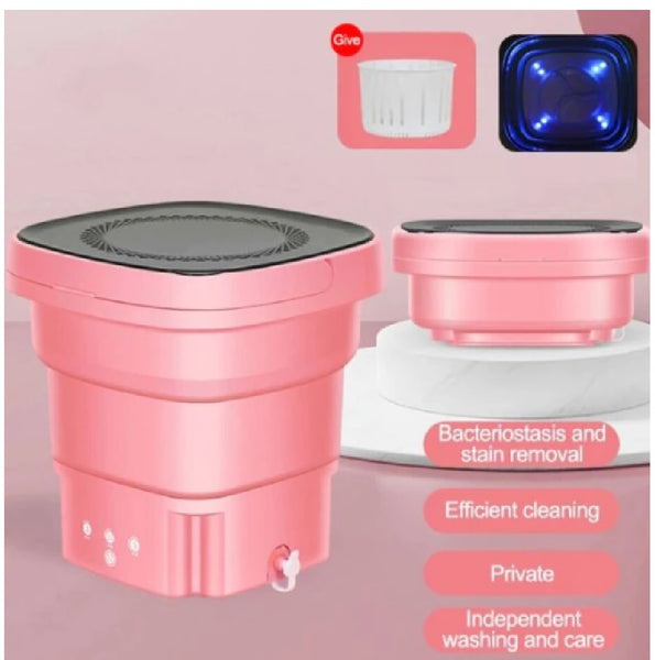 Portable Folding Washing Machine With Drain Bucket for Clothes