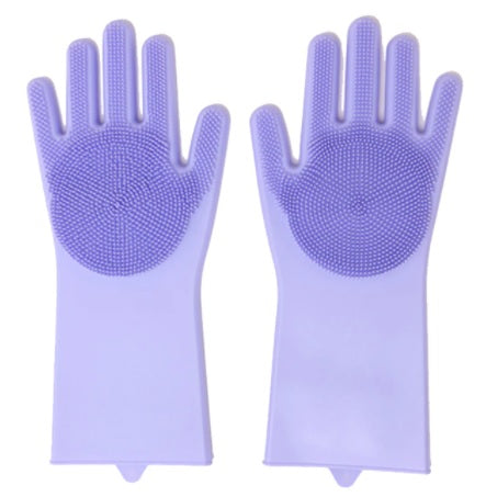 magic silicon washing gloves