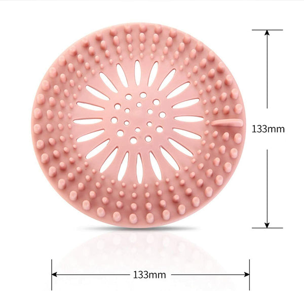 4X Floor Strainer Silicone Hair Catcher Shower Drain Kitchen Sink Bathroom Cover