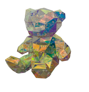 LED Light Up Teddy Bear Holographic Iridescent Lights Birthday Holiday Gift