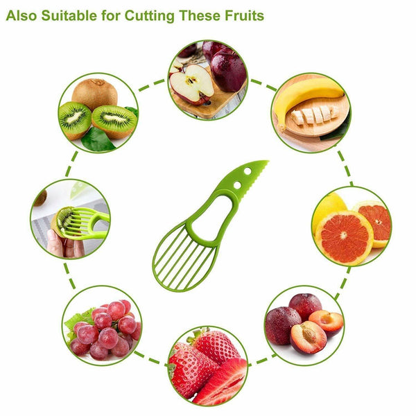 3 in 1 Avocado Slicer Knife Peeler Cutter Kitchen Gadget Avocado Scoop Pitter