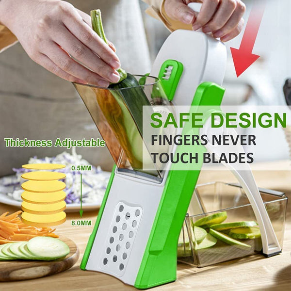 Safe Mandoline Slicer for Kitchen Adjustable Vegetable Cutter Julienne Cutter