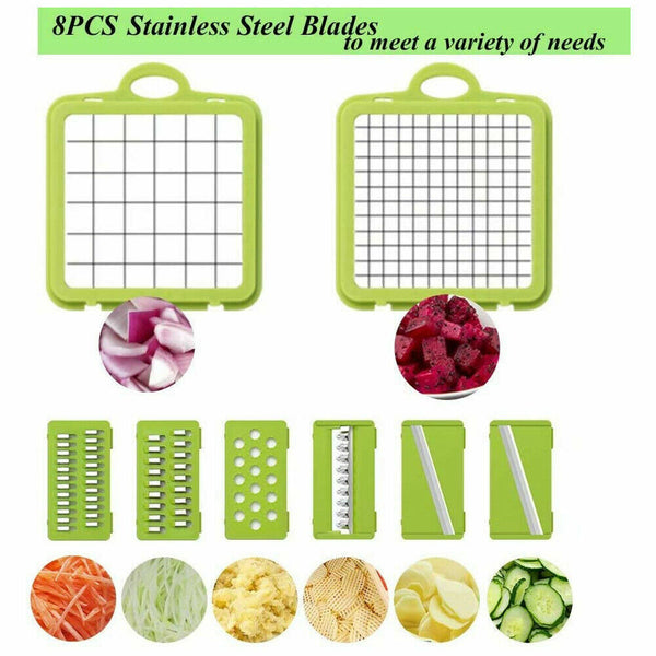 14-In-1 Vegetable Fruit Chopper Food Onion Veggie Dicer Slicer Cutter Kitchen