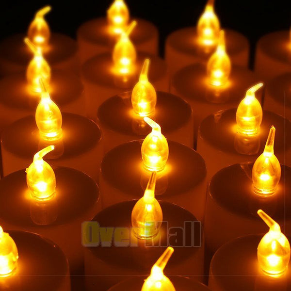 24pcs LED Tea Lights Battery Operated Flickering Flameless Candles