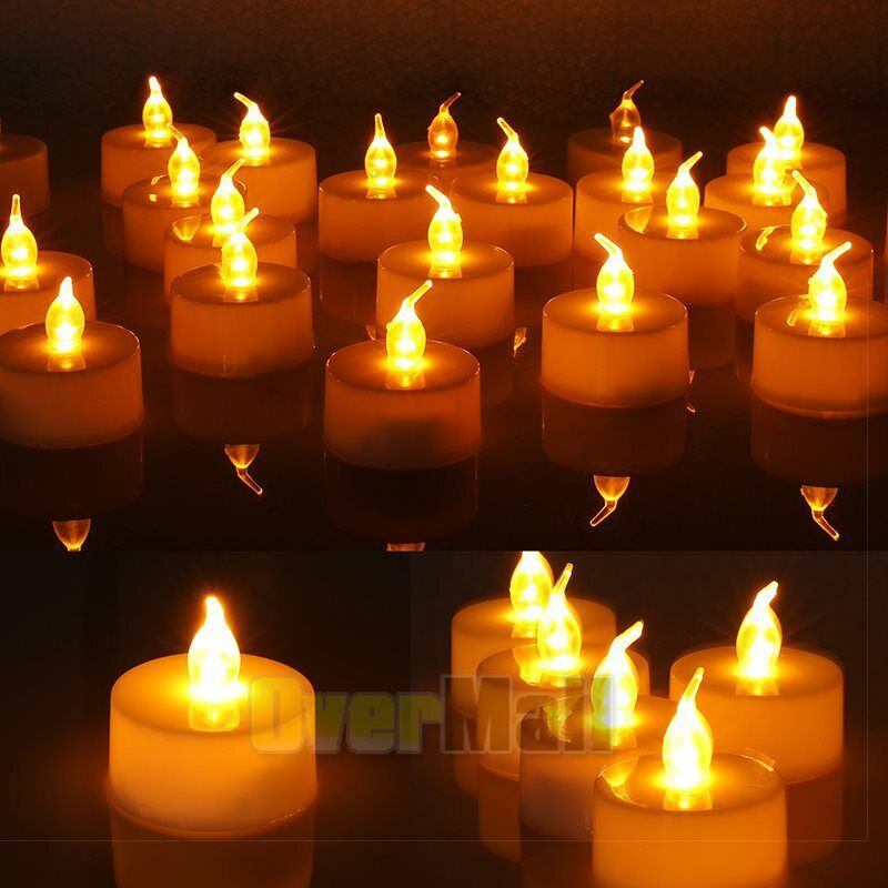 24pcs LED Tea Lights Battery Operated Flickering Flameless Candles