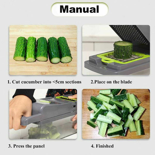 14-In-1 Vegetable Fruit Chopper Food Onion Veggie Dicer Slicer Cutter Kitchen