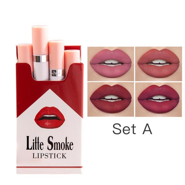 4 Color Cigarette Waterproof Matte Velvet Glossy Lipstick