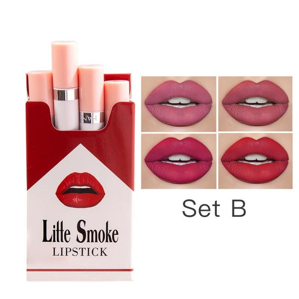 4 Color Cigarette Waterproof Matte Velvet Glossy Lipstick