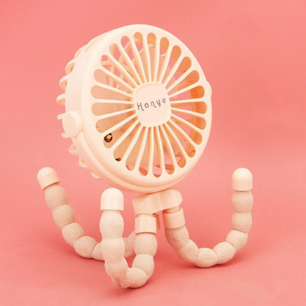 Handheld Fan Mini Fan With Led Lights 3 Speeds Octopus Tentacles