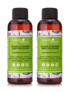 Nature Direct Glass Cleaner and Polisher Concentrate Bundle