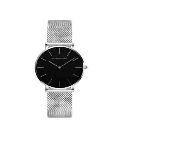 High Quality 36mm hannah Martin Women Stainless Steel Mesh Waterproof Ladies Watch